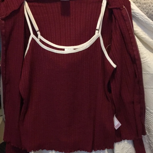 Tank & Hoodie Ribbed Twin Set     Women’s XS/S or Junior's L - Picture 4 of 4